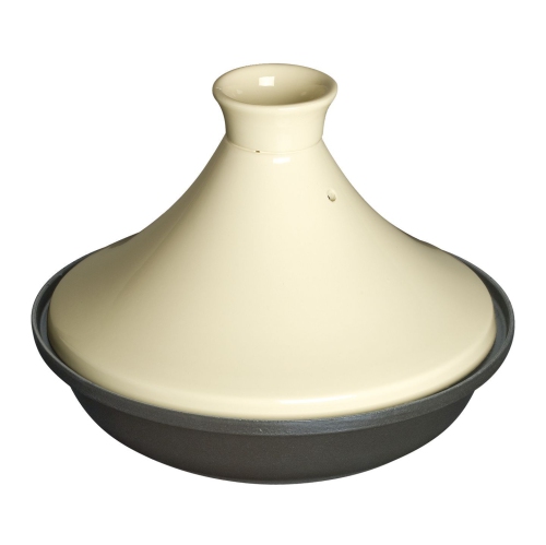 STAUB Specialities 28 cm Cast Iron Tajine, Cream