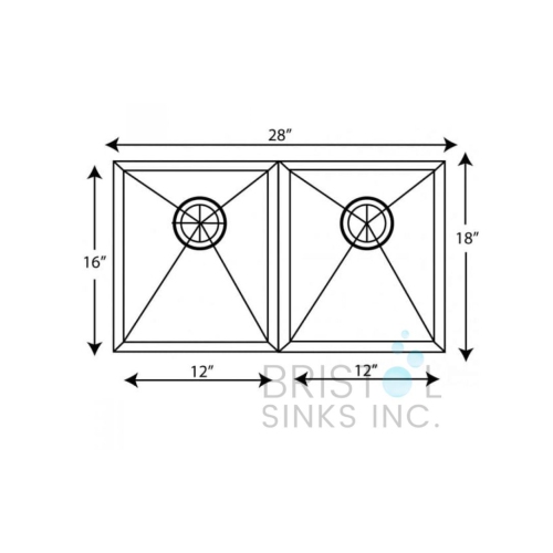 Bristol Sinks Undermount Stainless Steel Kitchen Sink 15 MM Corners