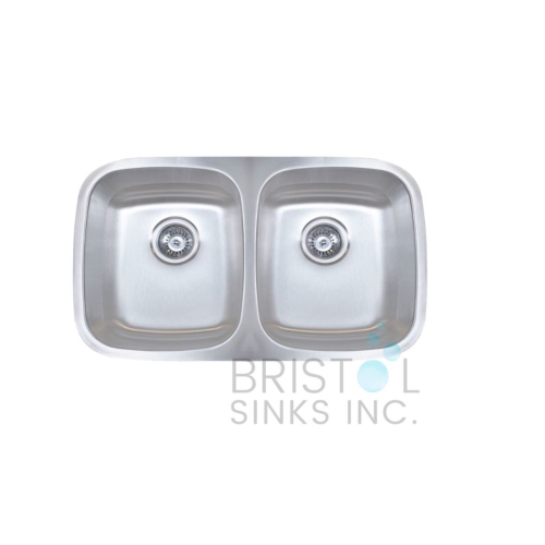 Bristol Sinks Undermount Stainless Steel Double Bowl Kitchen Sink   16997977 