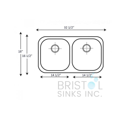 Bristol Sinks Undermount Stainless Steel Double Bowl Kitchen Sink