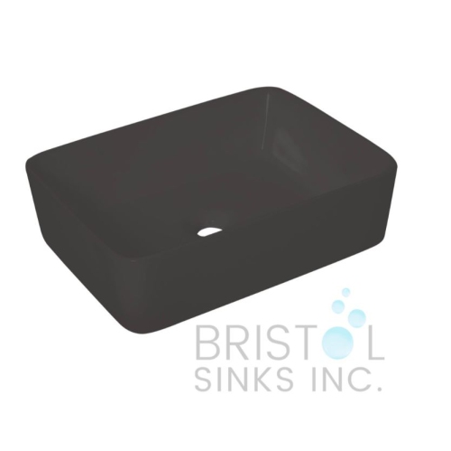 Bristol Sinks Black Rectangular Vessel Vanity Sink