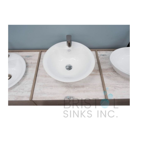Bristol Sinks Above Counter Porcelain Circular Vessel Bathroom Sink