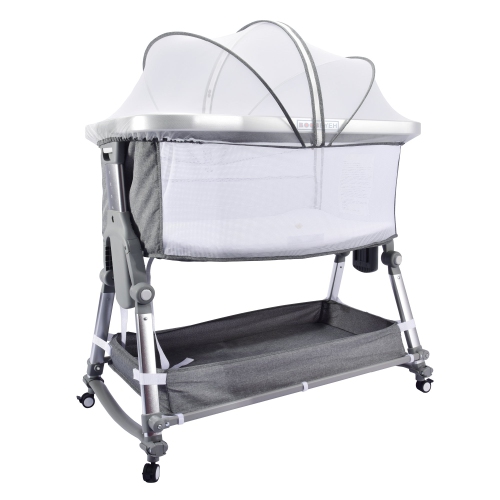 Borncerella bassinets model a 2 in 1 for newborn baby, gray