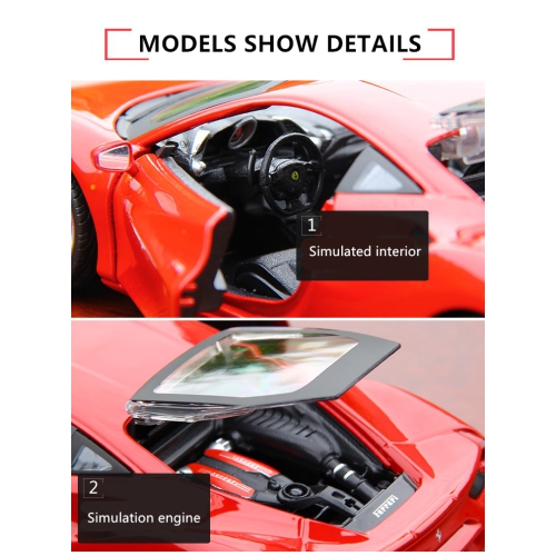 Ferrari Enzo Rosso Red 1/24 de Burago 26006 en métal moulé sous pression