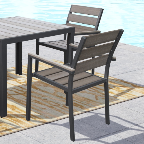 CorLiving Sun Bleached Outdoor Dining Chairs