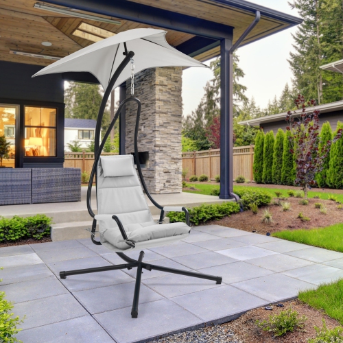 CorLiving Kinsley Chaise Lounge Chair with Canopy