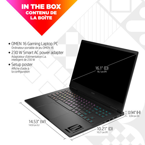 HP OMEN 16 Gaming Laptop - Shadow Black (Intel Core i7-13620H/1TB SSD/16GB  RAM/GeForce RTX 4060 /Win 11) | Best Buy Canada