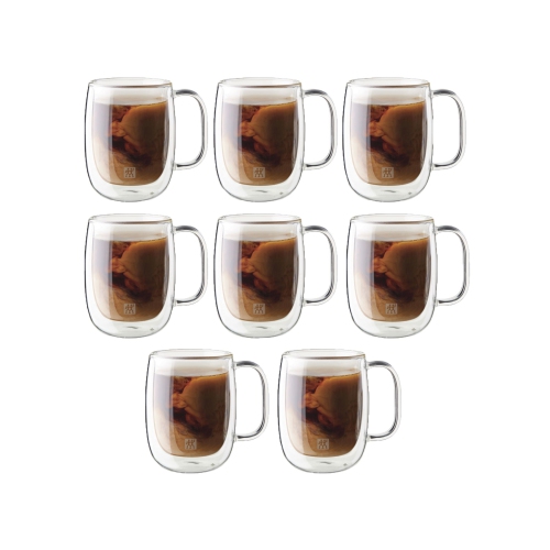 ZWILLING Sorrento Plus 8 Piece Coffee Mug Set - Value Pack, Transparent