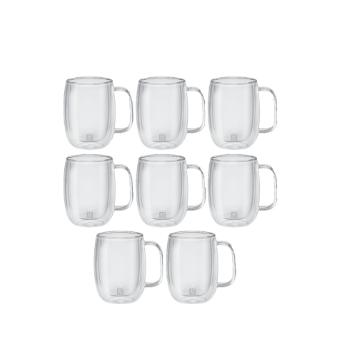 ZWILLING Sorrento Plus 8 Piece Coffee Mug Set - Value Pack, Transparent