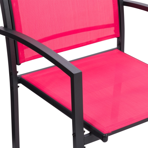 CorLiving Everett 4 Piece Patio Metal Outdoor Conversation Set with Loveseat, 2 Single Chairs and Glass Tabletop, Weather Resistant, for Small