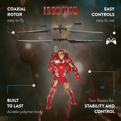Marvel Avengers Iron Man Flying Figure IR Helicopter