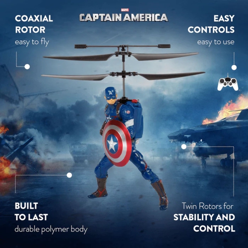 Marvel Avengers Captain America Flying Figure IR Helicopter