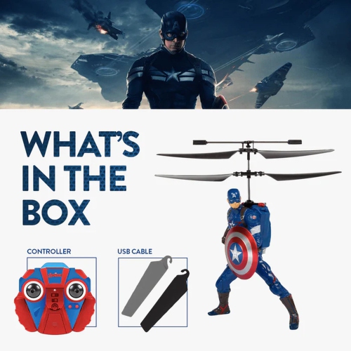 Marvel Avengers Captain America Flying Figure IR Helicopter