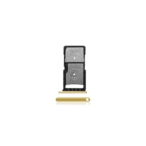 ESOURCE PARTS  Replacement Sim Card Tray Compatible for Motorola Droid Turbo 2 (Xt1585 / Xt1580 / Xt1581 / 2015) (Gold)
