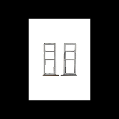 Replacement Dual Sim Tray Compatible For Motorola Moto G6 Play / G6 Forge (Black)