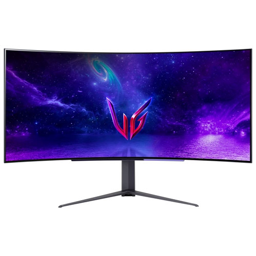 Moniteur jeu G-Sync DELO incurvé QHD 240&nbsp;Hz UltraGear 45 po de LG avec temps de réponse 0,03&nbsp;ms gris à gris - Noir - Boîte ouverte