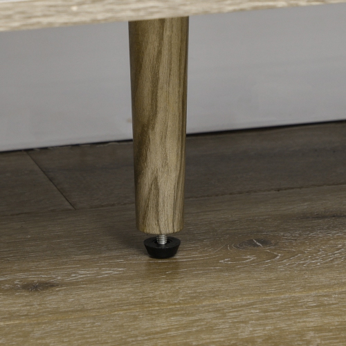 HOMCOM – Buffet moderne, armoire de rangement de cuisine de 47 po avec 4 portes et 2 tablettes ajustables, comptoir à café, brun grisâtre