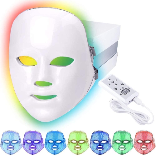 Led Face Light Therapy Mask 7 Color Beauty Photon Skin Rejuvenation Face Mask