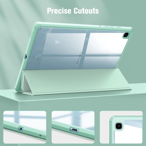 F Hybrid Slim Case for Samsung Galaxy Tab S6 Lite 10.4 inch 2022/2020 Model with S Pen Holder, Shockproof Cover with Clear Transparent Back Shell