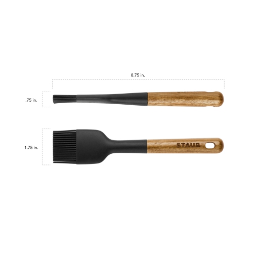 STAUB 22 cm Silicone Pastry Brush, Black