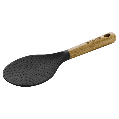 Image 1 of 8.. STAUB 22 cm Silicone Rice Spoon, Black