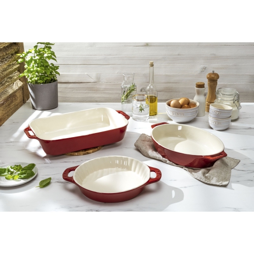 Ensemble de plats de cuisson mixtes STAUB Ceramique, cerise, 3 pièces
