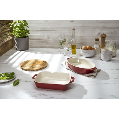 Ensemble de plats de cuisson mixtes STAUB Ceramique, cerise, 3 pièces