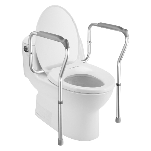 LIVINGbasics Stability Toilet Safety Rails, Toilet Handles for Elderly and Handicap , Support to 300lbs
