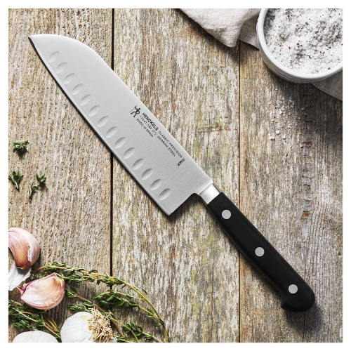 HENCKELS Classic Precision 18 Piece Knife Block Set, Brown-Black