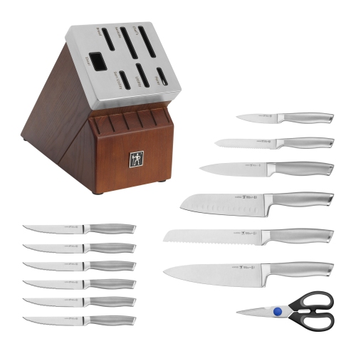 HENCKELS Modernist 14 Piece Knife Block Set, Brown