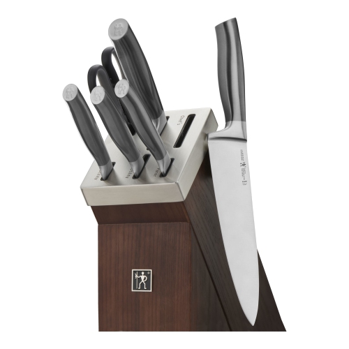 HENCKELS  Graphite 7 Piece Knife Block Set In Brown