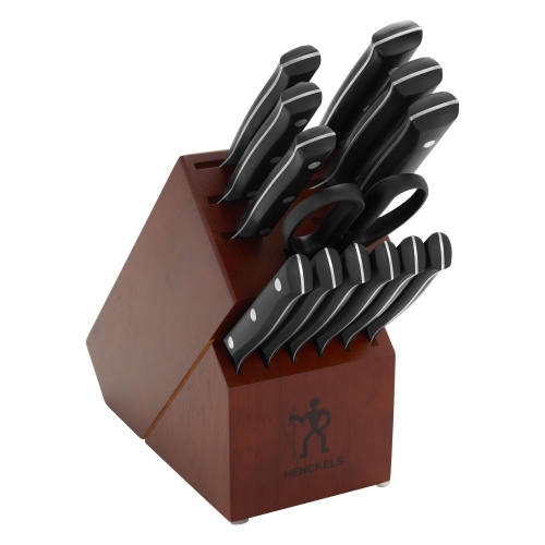 HENCKELS Everedge Dynamic 14 Piece Knife Block Set, Brown