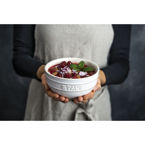 STAUB Ceramique 12 cm Ceramic Round Bowl, Pure-White
