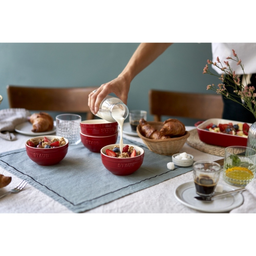 STAUB Ceramique 12 cm Ceramic Round Bowl, Cherry