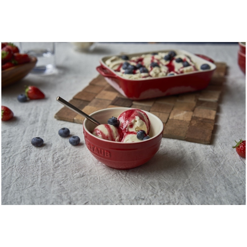 STAUB Ceramique 12 cm Ceramic Round Bowl, Cherry