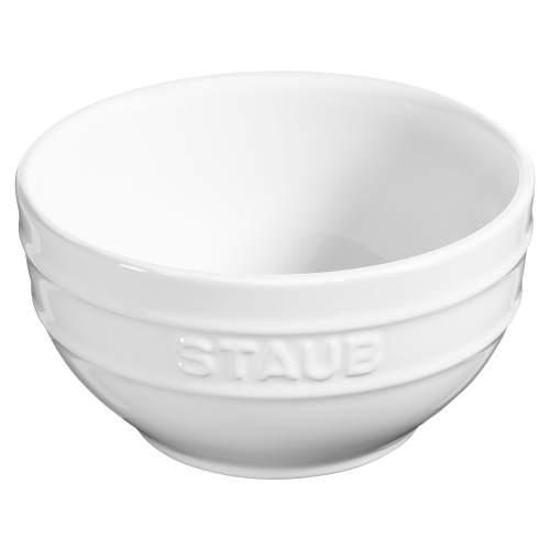 STAUB Ceramique 14 cm Ceramic Round Bowl, Pure-White