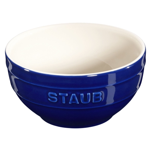 STAUB Ceramique 14 cm Ceramic Round Bowl, Dark-Blue