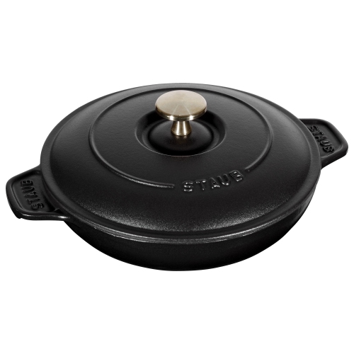 STAUB  Specialities Cast Iron Round Oven Dish With Lid In Black