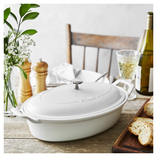 STAUB Ceramique Ceramic Special Shape Bakeware, Matte-White