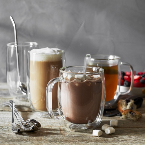 ZWILLING Sorrento Plus 2 Piece Latte Glass Set, Transparent