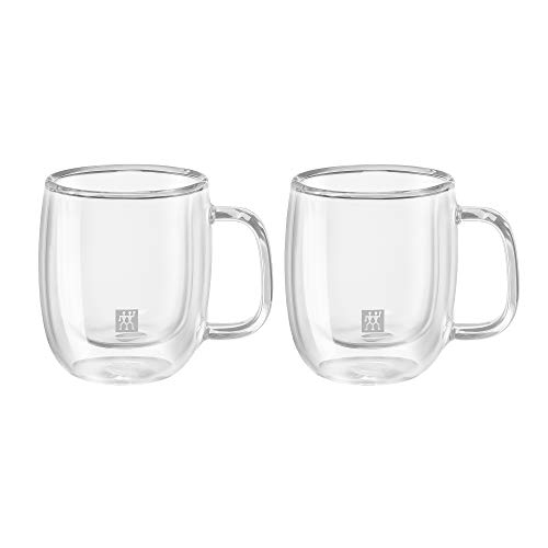ZWILLING Sorrento Plus 2 Piece Espresso Glass Set, Transparent