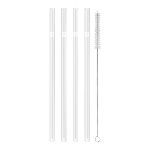 ZWILLING Sorrento Glassware Glass Straw - Clear - Straight Set