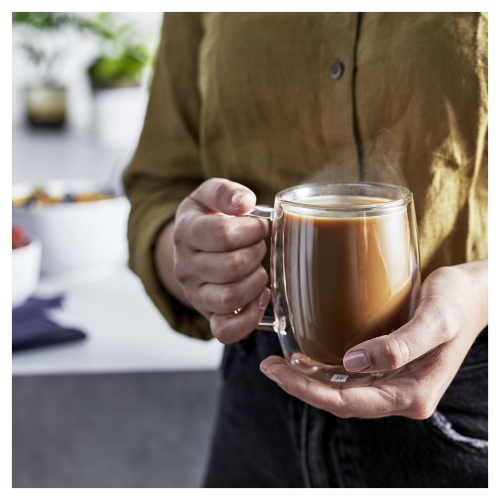 ZWILLING Sorrento Plus 2 Piece Coffee Glass Set, Transparent