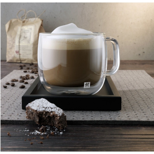 ZWILLING Sorrento Plus 2 Piece Espresso Glass Set, Transparent