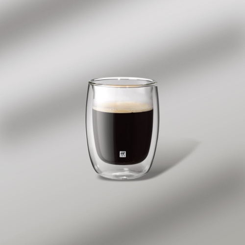 ZWILLING Sorrento 2 Piece Coffee Glass Set, Transparent