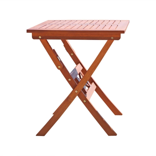 MORE4HOME  Lucius Reddish Folding Bistro Table In Brown