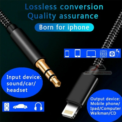 iPhone Aux Cord for Car Stereo, [Apple MFi Certified] Lightning to 3.5mm Audio Cable Compatible with iPhone 13 12 11 XS XR X SE2 8 7 to Car