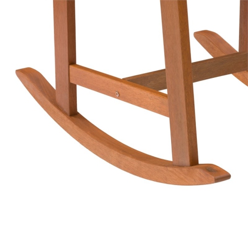 CorLiving Miramar Natural Wood Outdoor Rocking Chair