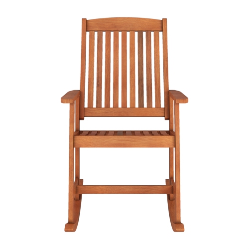 CorLiving Miramar Natural Wood Outdoor Rocking Chair
