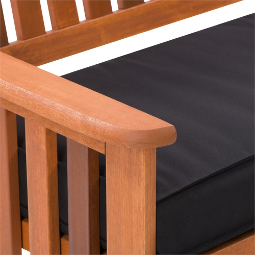 CorLiving Miramar White Washed Wood Outdoor Bench